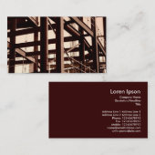 鉄骨フレームの建築IIの小型写真 名刺 (正面/裏面)