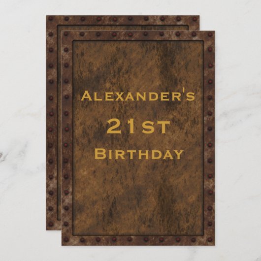 鉄骨付きエフェクトボーイズ誕生日両面 招待状 (正面/裏面)