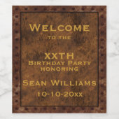 鉄骨付きエフェクトボーイズ誕生日 ワインラベル (シングルラベル)