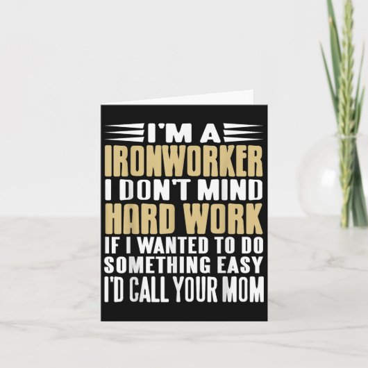 鉄骨工の俺　キツい仕事なんて屁でもないぜ　ボールドライン カード (正面)