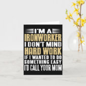 鉄骨工の俺　キツい仕事なんて屁でもないぜ　ボールドライン カード (黄色い花)