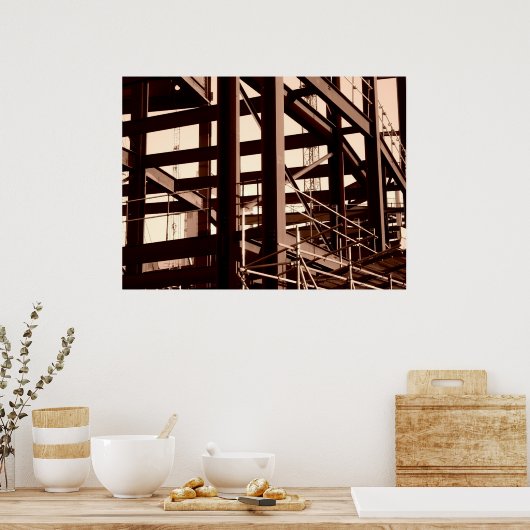 鉄骨建築 ポスター (キッチン)