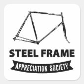鉄骨自転車鑑賞協会 スクエアシール (正面)