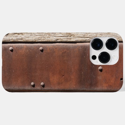 鉄、木、ボルトは強い強い硬さを作る Case-Mate iPhoneケース (裏面 (横))