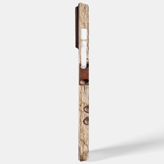 鉄、木、ボルトは強い強い硬さを作る Case-Mate iPhoneケース (裏面 / 左)