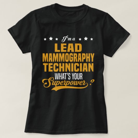 鉛乳房撮影技師 Tシャツ (デザイン正面)