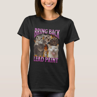 鉛塗料復活！おもしろ猫ミームのブートレググラフィック Tシャツ