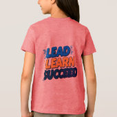 「鉛学よ、成功：男やる気を起こさせるのTシャツ」 トライブレンドＴシャツ (裏面)