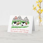 鉛牛挨拶状 カード (黄色い花)