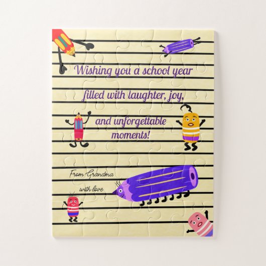 鉛筆おもしろいとゴム ジグソーパズル (縦)