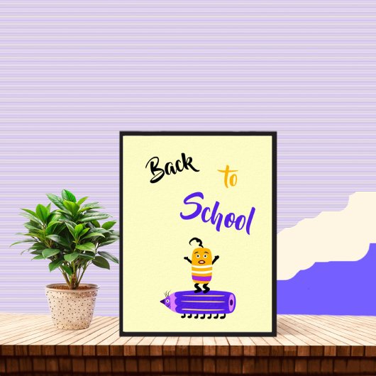 鉛筆おもしろいとゴム ポスター