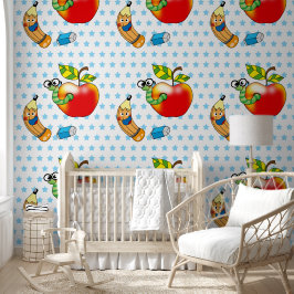 鉛筆おもしろいとブックワームの子供 壁紙