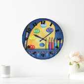 鉛筆およびペイントブラシ時計 ラージ壁時計 (ホーム)