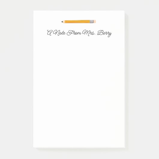 鉛筆から書いた先生 ポストイット (正面)