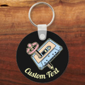 鉛筆つきオーディオカセット キーホルダー (正面)