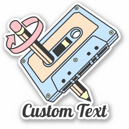 鉛筆つきオーディオカセット シール (正面)