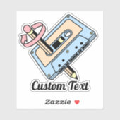 鉛筆つきオーディオカセット シール (シート)