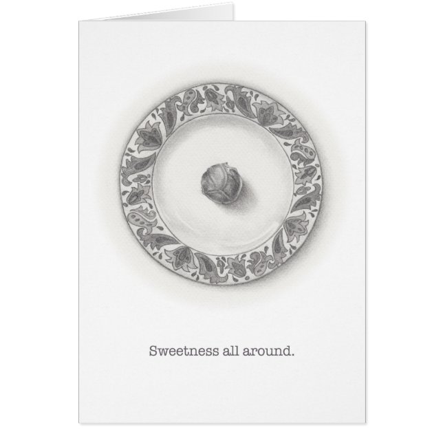 鉛筆でトリュフプレートイラストレーション (正面)