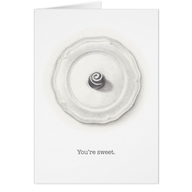 鉛筆でトリュフプレートイラストレーション (正面)