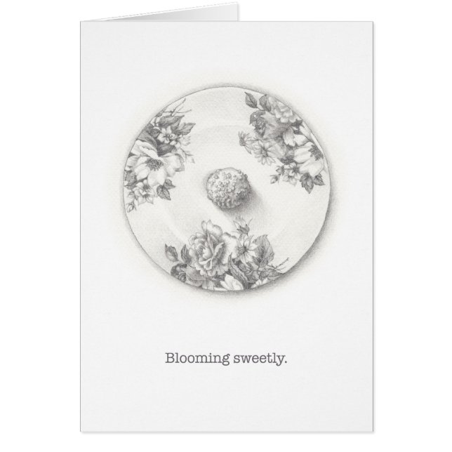 鉛筆でトリュフプレートイラストレーション (正面)