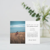 鉛筆で予定を書き込む 保存日付 2020年10月 カレンダー ポストカード (スタンド正面)