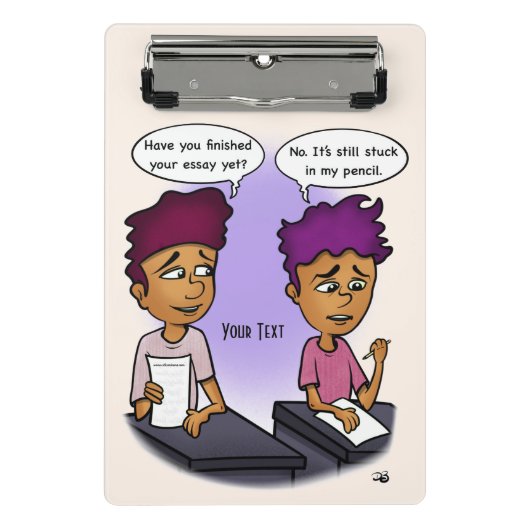 鉛筆で挟まれる ミニクリップボード (正面)