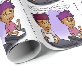 鉛筆で挟まれる ラッピングペーパー