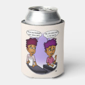 鉛筆で挟まれる 缶クーラー (缶正面)