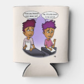 鉛筆で挟まれる 缶クーラー (正面)