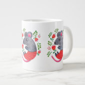 鉛筆で描いたねずみ ジャンボコーヒーマグカップ (正面右)