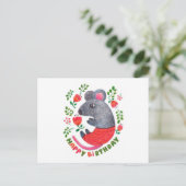 鉛筆で描いたねずみ ポストカード (スタンド正面)