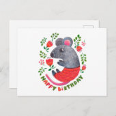 鉛筆で描いたねずみ ポストカード (正面/裏面)