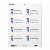 鉛筆で男の子を突き刺す ラベル (フルシート)