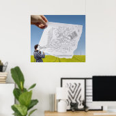 鉛筆とカメラ – インスピレーション ポスター (ホームオフィス)