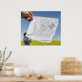 鉛筆とカメラ – インスピレーション ポスター (キッチン)