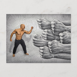 鉛筆とカメラ – 戦いと決意 ポストカード