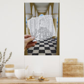 鉛筆とカメラ – Checkmate ポスター (キッチン)