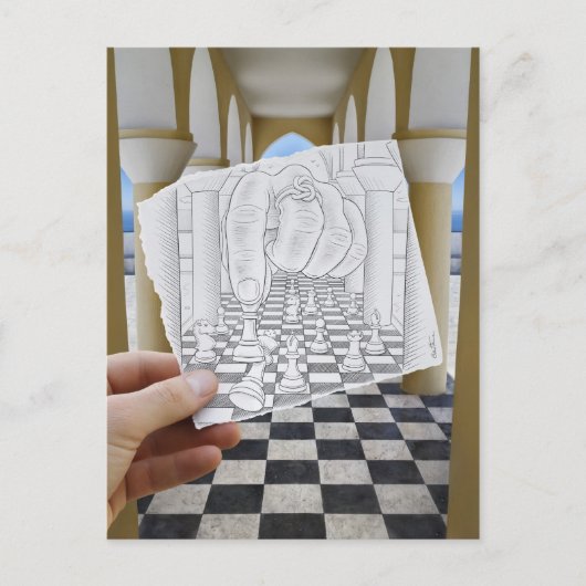 鉛筆とカメラ – Checkmate ポストカード (正面)