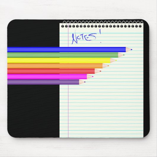 鉛筆とノート マウスパッド (正面)