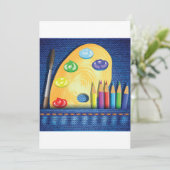 鉛筆と筆の招待状 招待状 (スタンド正面)