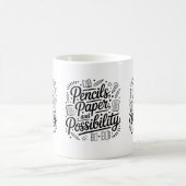 鉛筆と紙と可能性のマグカップ コーヒーマグカップ (中央)