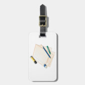 鉛筆と紙ラゲッジタグ ラゲッジタグ (正面縦)