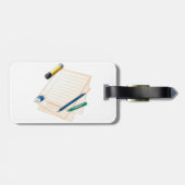鉛筆と紙ラゲッジタグ ラゲッジタグ (裏面横)