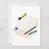 鉛筆と紙招待状 招待状 (正面)