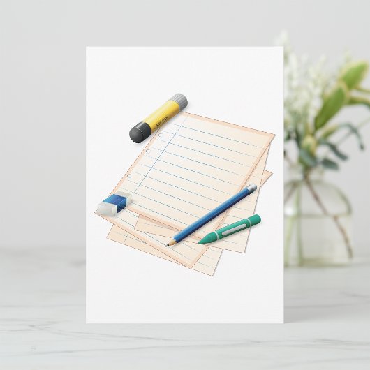 鉛筆と紙招待状 招待状