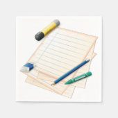 鉛筆と紙紙ナプキンス スタンダードカクテルナプキン (正面)