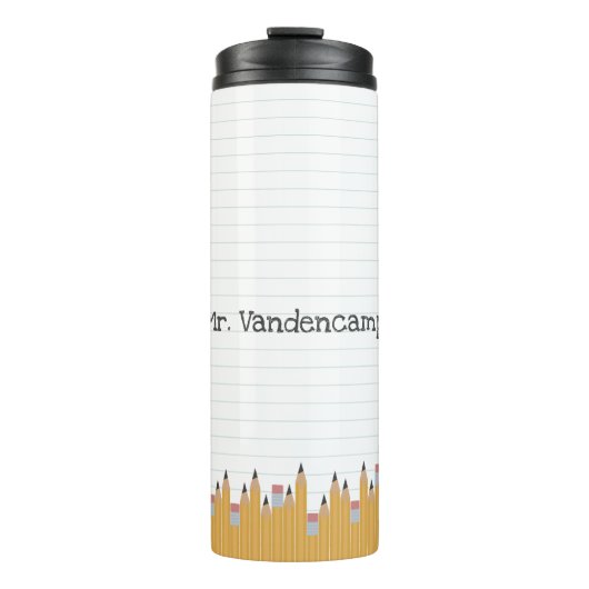 鉛筆と紙 パーソナライズされた タンブラー (正面)