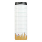 鉛筆と紙 パーソナライズされた タンブラー (裏面)