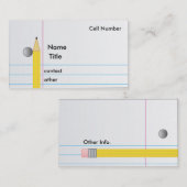 鉛筆と紙 名刺 (正面/裏面)