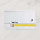 鉛筆と紙 名刺 (裏面)